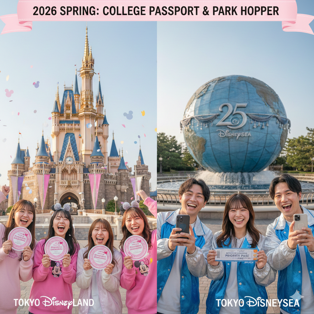 ディズニー学生必見！カレッジパスポート＆2つのパークを遊び尽くす「パークホッパー」徹底解説