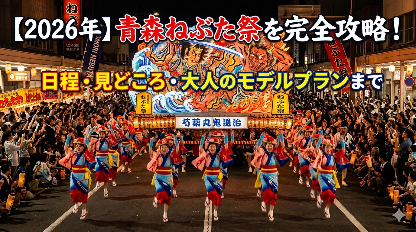 【2026年】青森ねぶた祭を完全攻略！日程・見どころ・大人のモデルプランまで